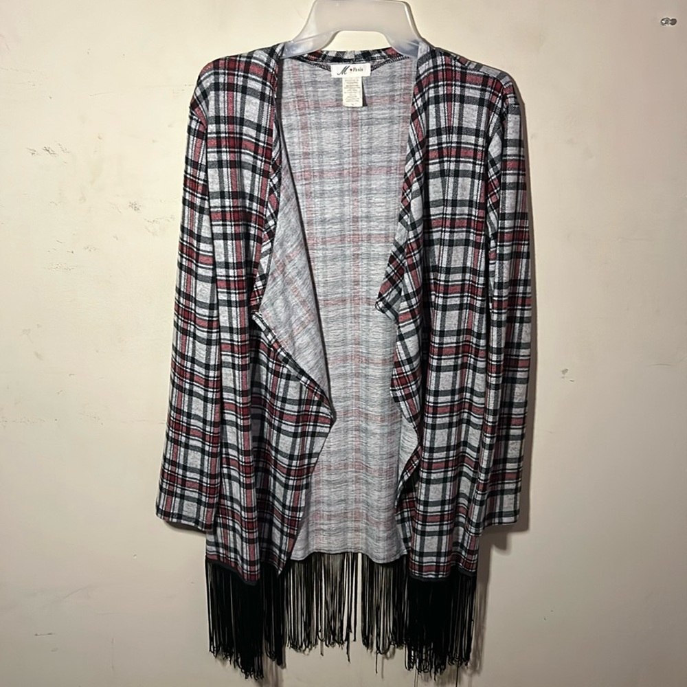 Red black and grey flannel light jacket by M ❤️ Fasis XL